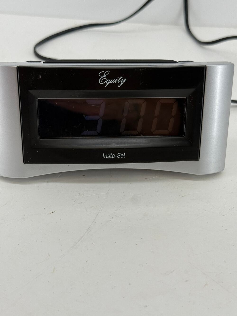 Equity Insta Set Digital Alarm Clock Large LED Display Snooze DST Time Zone
